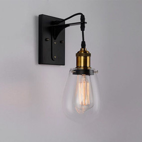 Indoor Wall Light - 40W E27 317mm Steel and Glass