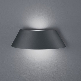 Rounded LED Outdoor Wall Light Matt Black