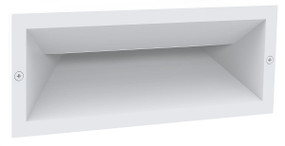 Slimline LED Outdoor Recessed Wall Light White 270 Lumens