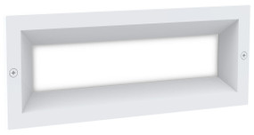 Slimline LED Outdoor Recessed Wall Light White 540 Lumens