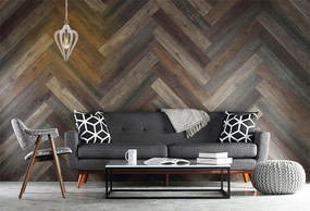 Timber Pendant Light - Winter Moss Wood 44cm