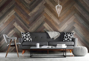 Timber Pendant Light - Winter Moss Wood 80cm