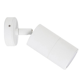 35W Single Adjustable Wall Pillar Light GU10 White
