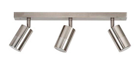 Ceiling Lights - 3 Adjustable GU10 Spotlights IP44 Chrome C300