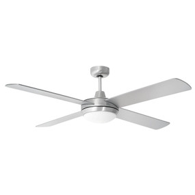 Modernistic Brushed Metal Ceiling Fan 132cm - LED Light 3000K