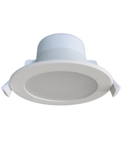 LED Downlight - Dimmable 9W 900lm IP44 Tri Colour 115mm White
