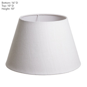 Lamp Shade - 16x10x10 Ivory Linen
