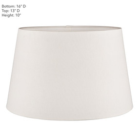 Lamp Shade - 16x13x10 Ivory Linen