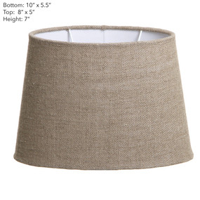 Lamp Shade (10x5.5)x8.5x7 Oval Natural Linen