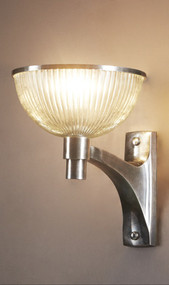 Glass Wall Lamp In Silver - AST