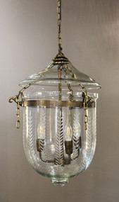 Medium Pendant Light Brass with Glass - BLL