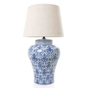 Ceramic Table Lamp Blue and White CHR