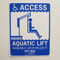 Spectrum Aquatics - Motion Trek 350 Deluxe Pool Lift WITHOUT ANCHOR - 350 lbs - ADA compliant # 163370-DLX - ADA Pool Sign
