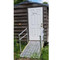 Roll-A-Ramp - Seg-Mount Brackets (Pair) - Stainless Steel - 3150 - Roll-A-Ramp’s custom Z-Mount brackets provide smooth wheelchair access into this hunting cabin. The brackets are screwed into the front of the structure and the upper approach plate slides into the space between the brackets. When the ramp is not being used, it can be removed and stored inside while the brackets stay in place.