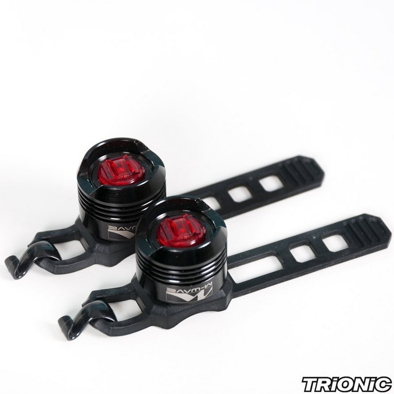 Veloped safety lights/ pair | Red-black