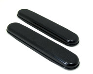 Black Plastic Desk Length Armrests Pair, Universal Fit
