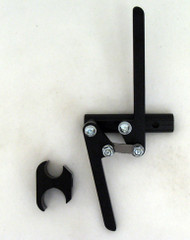 Black Aluminum clamp on, 4" Scissor type with 1" clamp