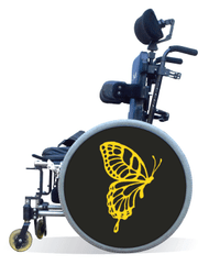 Wheelchair Spoke Guard Covers-Yellow Butterfly