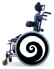 Wheelchair Spoke Guard Covers-Black Swirl