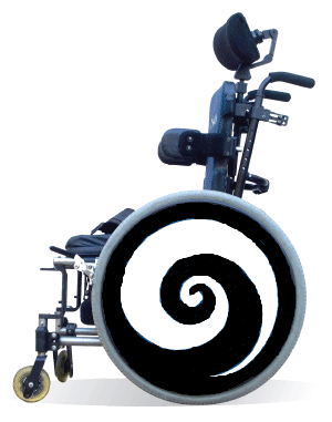 Wheelchair Spoke Guard Covers-Black Swirl