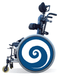 Wheelchair Spoke Guard Covers-Blue Swirl