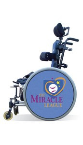 Wheelchair Spoke Guard Covers-Miracle League Denim