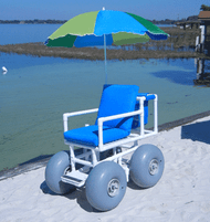 Healthline Medical - Rolleez Beach Wheelchair PVC - 4 Large Wheels