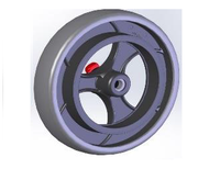 TOPRO Rear wheel TPE (for IBS) Comfort wheel Grip # 814655 - Walking Aid Parts