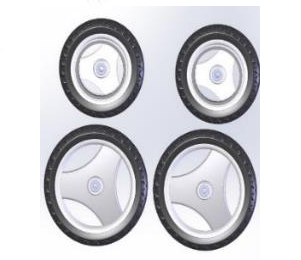 TOPRO OLYMPOS Wheels, Offroad Complete set of four 814661  - Walking Aid Parts