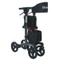 Escape Rollator Charcoal -19", 21" and 24" seat height folded charcoal