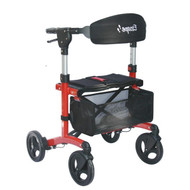 Escape Rollator Charcoal -19", 21" and 24" seat height unfolded red