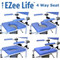 Healthline - EZee Life 18" 4-Way Seat Aluminum Shower Commode Chair (Non-Tilt) - 180-4W - 4 way seat