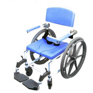 Healthline - EZee Life 18" Aluminum Shower Commode Wheelchair With 24" Wheels (Non-Tilt) - 180-24