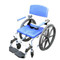 Healthline - EZee Life 18" Aluminum Shower Commode Wheelchair With 24" Wheels (Non-Tilt) - 180-24