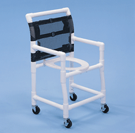 Healthline - 18" Width Shower Chair - Deluxe Elongated Commode Seat - SC6013D