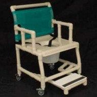healthline pvc shower commode chair