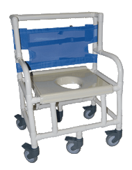 Shower Chair- Vaccum Formed Seat- 25 Internal- 600Lb. Weight Capacity- 6 Wheels # SC6014XBP600
