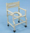 Shower Chair- Folding- Deluxe Elongated Commode Seat- 18 Int Width # SCF6013