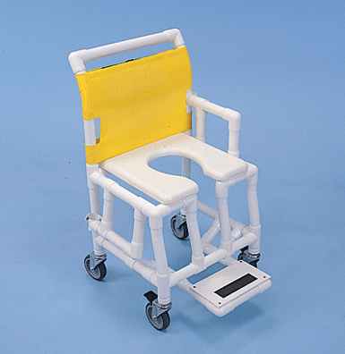 Healthline - 18" Width Shower Chair - Deluxe Soft Seat, Open Front, Drop Arms - ST603OFT5SF