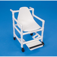 Healthline - Shower Pool Transport Chair - PVC w/Hard Seat - 300 lbs Weight Cap. - TCW4