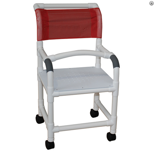MJM International - 118-3TW-LSB-18-SSDE-10-QT-C-PS-18-SFS, (Flat Stock Seat With Drain Holes Shown Not Included), Chair Comes With Soft Seat Deluxe Elongated And Square Pail