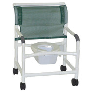 MJM International - 126-LP-NB-ADJ-NC (Casters And 10 QT Slide Out Commode Pail Shown Here Are Not Included)