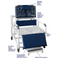 MJM International - Bariatric reclining shower chair 30" internal width- full support commode seat- footrest- padded elevated leg extension 700 lbs weight capacity - # 196-30-BAR - Description