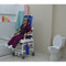 MJM International - Deluxe Shower/Transferchair w/tilt slide, deluxe elongated open front soft seat, and dual drop down armrest - 300 lbs weight capacity - # D118-5-TIS-SLIDE-N - Creates a safe environment for toileting and bathing.