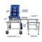 MJM International - Dual Shower/Transferchair w/articulating seat and adjustable reclining back - D191-M-A-SLIDE-N - Description
