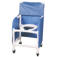 MJM International - Privacy skirt (full length) with solid vinyl fabric for 15" internal width shower chair - # PS-15