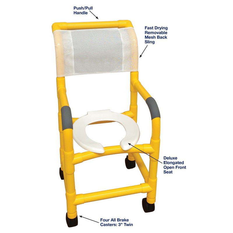 Mjm International Yellow Shower Chair 15 Internal Width For