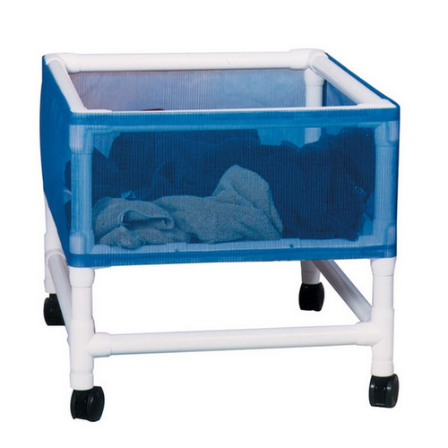 MJM International - Laundry basket medium capacity 2 1/2 bushels- 3" twin casters - # 230E