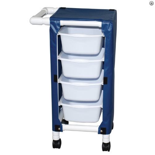 MJM International - 360-8-T - Model Shown Is 360-4-T - Cart Comes With 8 Tubs