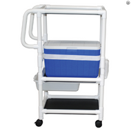 MJM International - Hydration / ice cart with extra shelf and canopy with standard mesh- 48 qt ice chest - # 820-TOP